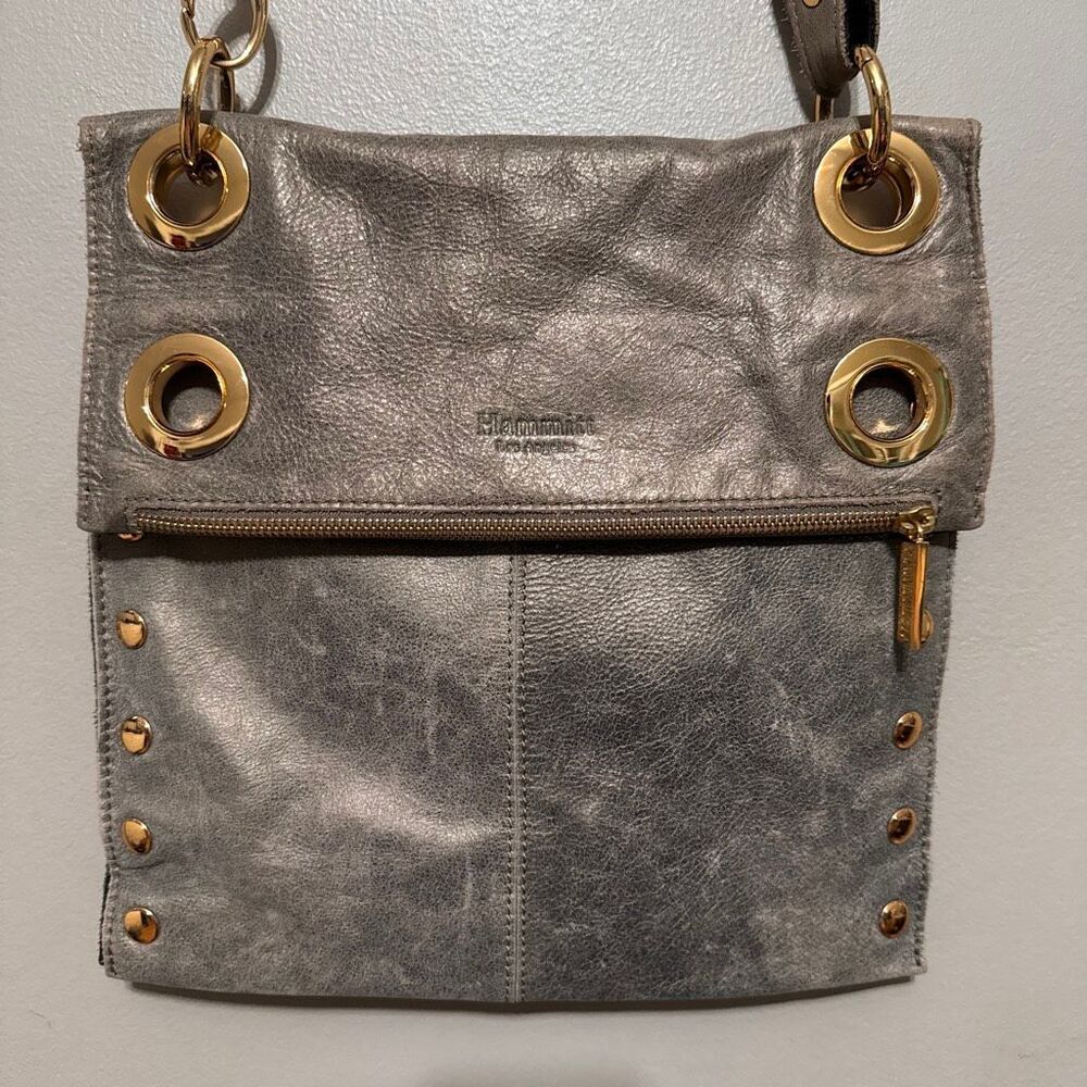 Hammitt Montana reversible black leather crossbody bag 11”x11” - Picture 9 of 12
